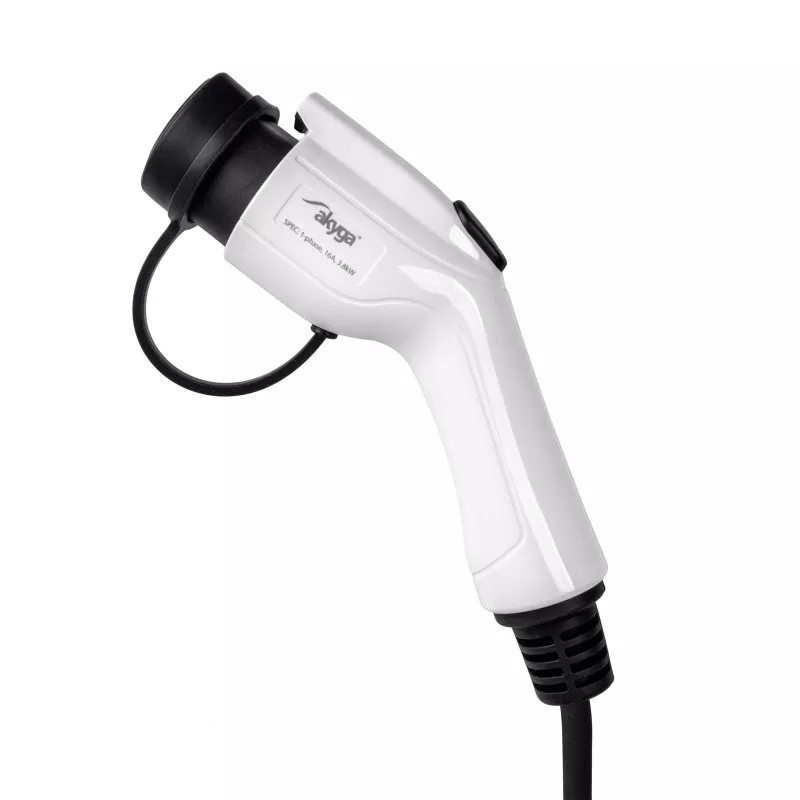 Akyga AK-EC-24 caricabatterie EV mobile, GB/T, connettore maschio CEE 5 pin, trifase, 32 A, 22 kW, LCD, 5 m