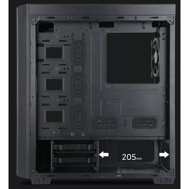Gembird Fornax K500 case per computer ATX, Midi-Tower, nero