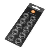 Anello colorato EK Water Blocks EK-Quantum Torque confezione da 10 STC 12/16 argento