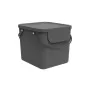 Pattumiera in plastica Rotho Albula rettangolare 40 L, antracite, tecnopolimero, 400×358×340 mm