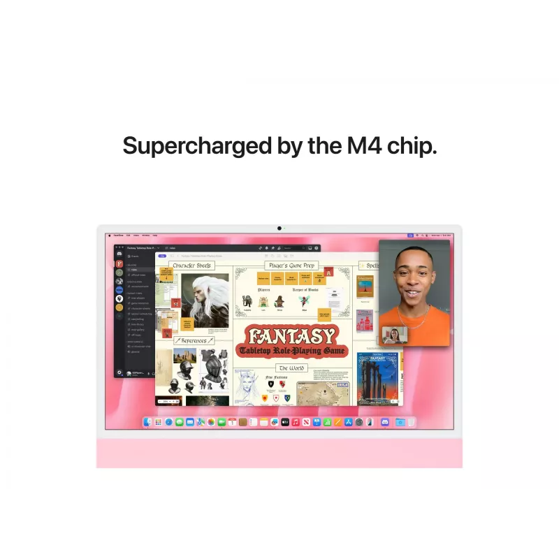 iMac 24 display Retina 4.5k M4, rosa, M4 (8-CPU/8-GPU), 16GB, 256GB, tedesco, senza Gigabit Ethernet, Magic Mouse, MWUG3D/A