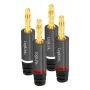 LogiLink Set di connettori a banana, 4 pezzi (2 coppie) per diametro cavo fino a 4 mm², design a vite - 1 pezzo (CA1212)