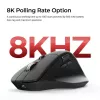 Mouse Keychron M6 per destrorsi universale — ottico, RF wireless + Bluetooth + USB-C, 30000 DPI, nero