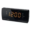 Radiosveglia Muse M-185 CR — FM/MW, display LED 0,9 pollici, AC 230V con backup batteria AAA, nero
