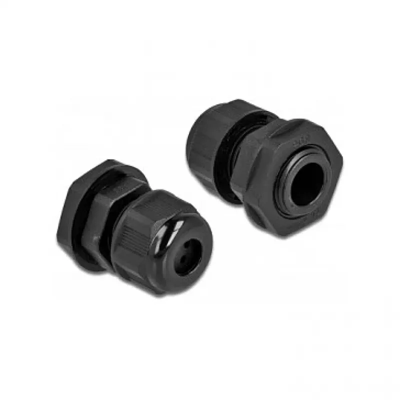 Pressacavo DeLOCK 60379 nero plastica 2 pz.