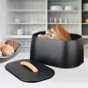 Portapane Maestro MR-1675-Nero, contenitore per pane nero