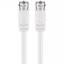 Wentronic Goobay Cavo di collegamento SAT, bianco, 5 m – Connettore maschio F a Connettore maschio F (11725)