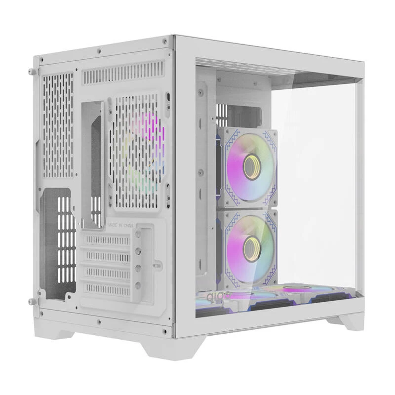 Darflash FT418 case per computer + 6 ventole aRGB (bianco)