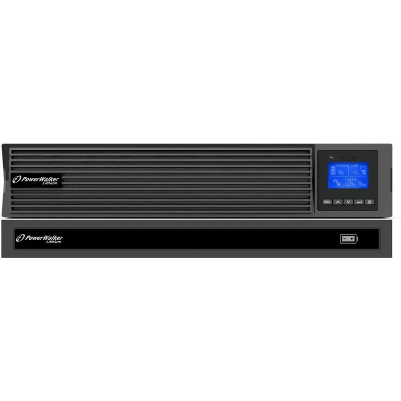 UPS Rack PowerWalker VFI 1500 LICR IoT PF1 on-line 1500 VA, 8x IEC C13, USB-B, RS-232, LCD, 2U