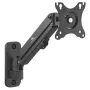 Maclean MC-458 supporto a parete per monitor, molla a gas, altezza regolabile, 17-27 pollici, fino a 7 kg, VESA 75x75/100x100, nero