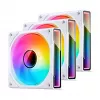 Ventola per case Jonsbo ZK-120W 3in1 A-RGB bianco — 120 mm, illuminazione A-RGB