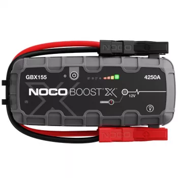 Avviatore di emergenza per veicoli NOCO GBX155, 4250 A in uscita, 99 Wh Li-Ion, 60 W di ricarica, IP65, torcia LED integrata da 500 lm