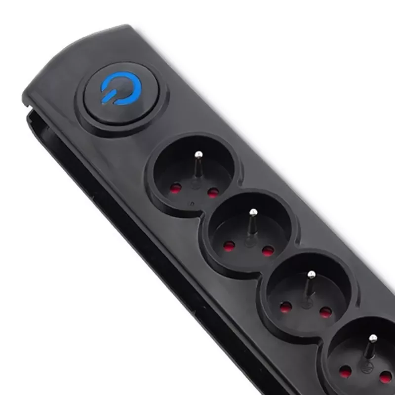 Protezione da sovratensione Qoltec 50172 nero 6 prese AC 230V 5 m