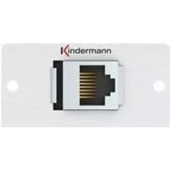 Kindermann Konnect 50 alluminio - faceplate modulare snap-in - RJ-45