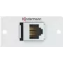 Kindermann Konnect 50 alluminio - faceplate modulare snap-in - RJ-45