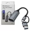 Adattatore USB-C a USB-A e HDMI 4K 30Hz QOLTEC in alluminio