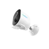 Reolink Argus B330 (BWC2K02SP) telecamera di sicurezza IP Wi-Fi a batteria con pannello solare, 5 MP 2880x1616, IP65, visione notturna a colori, per interni ed esterni, bianca