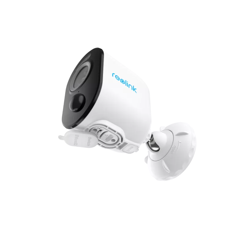 Reolink Argus B330 (BWC2K02SP) telecamera di sicurezza IP Wi-Fi a batteria con pannello solare, 5 MP 2880x1616, IP65, visione notturna a colori, per interni ed esterni, bianca