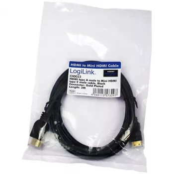 Cavo HDMI LogiLink CH0023 2m HDMI Type-A a Type-C nero
