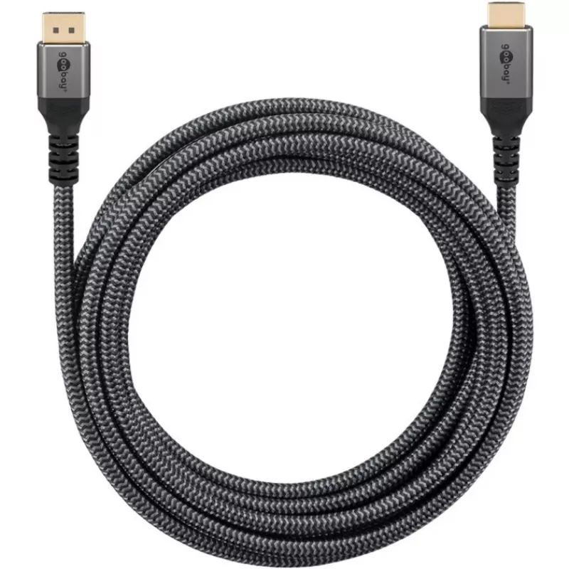 Goobay 65270 Adattatore cavo video 3 m DisplayPort HDMI grigio (65270)