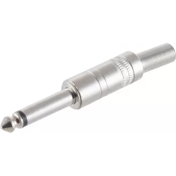 Connettore maschio jack mono 2‑poli 6,3 mm ShiverPeaks 22220506 metallo, connettore maschio mono 6,3 mm