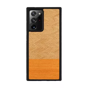 Custodia protettiva man and wood Galaxy Note 20 Ultra motivo a spina di pesce arancione nero