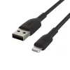 Cavo intrecciato USB-Lightning 1m nero