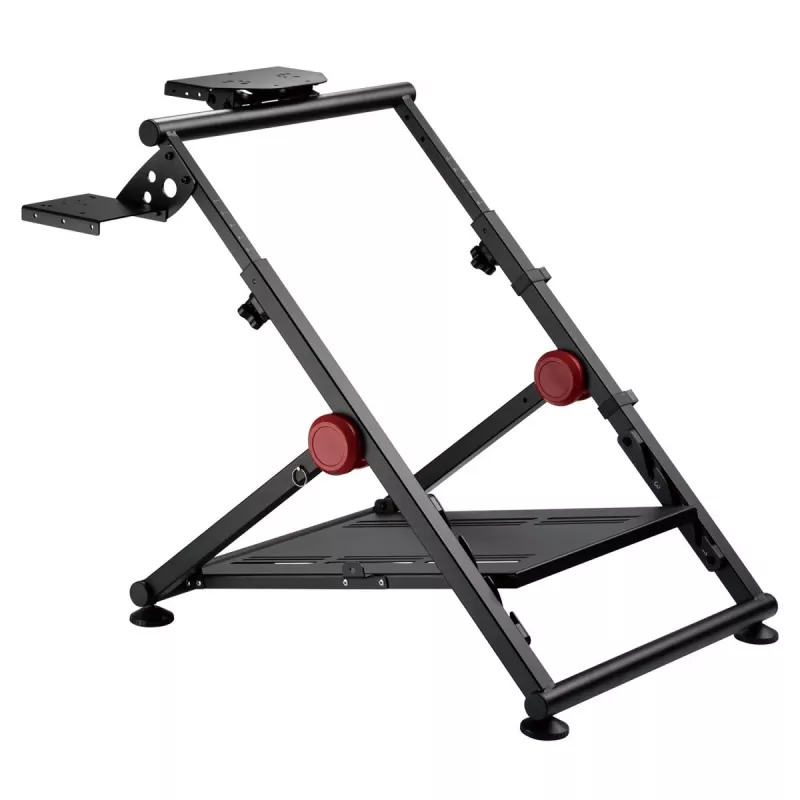 NanoRS RS155 Supporto pieghevole in acciaio per volante da gaming con supporto pedali regolabile antiscivolo