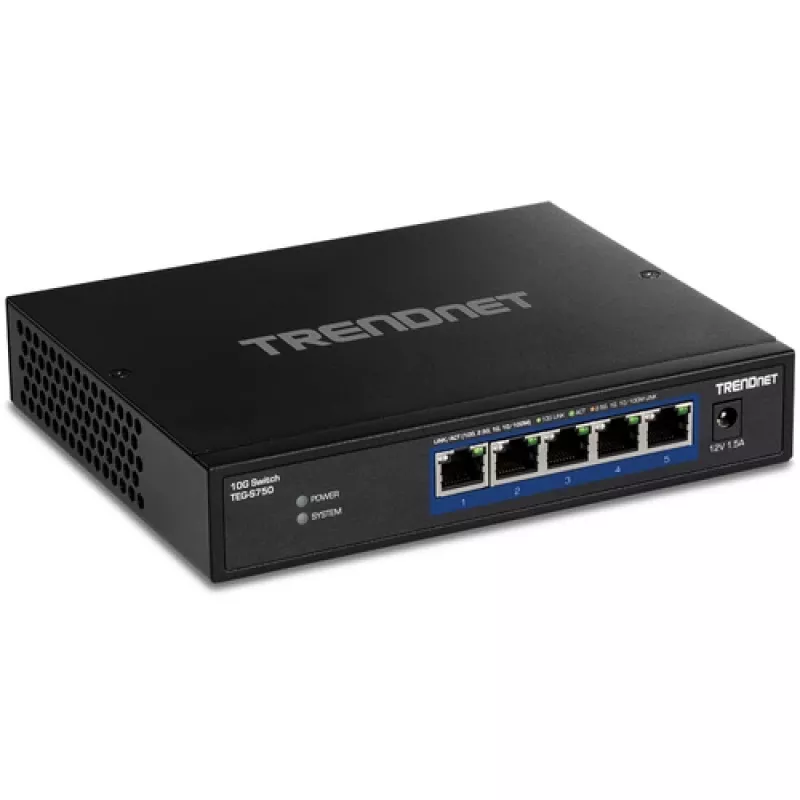 Switch di rete Trendnet TEG-S750 10G Ethernet 5 porte nero