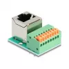 Adattatore per cavo DeLOCK 90653 RJ45 morsettiera 8 pin verde argento