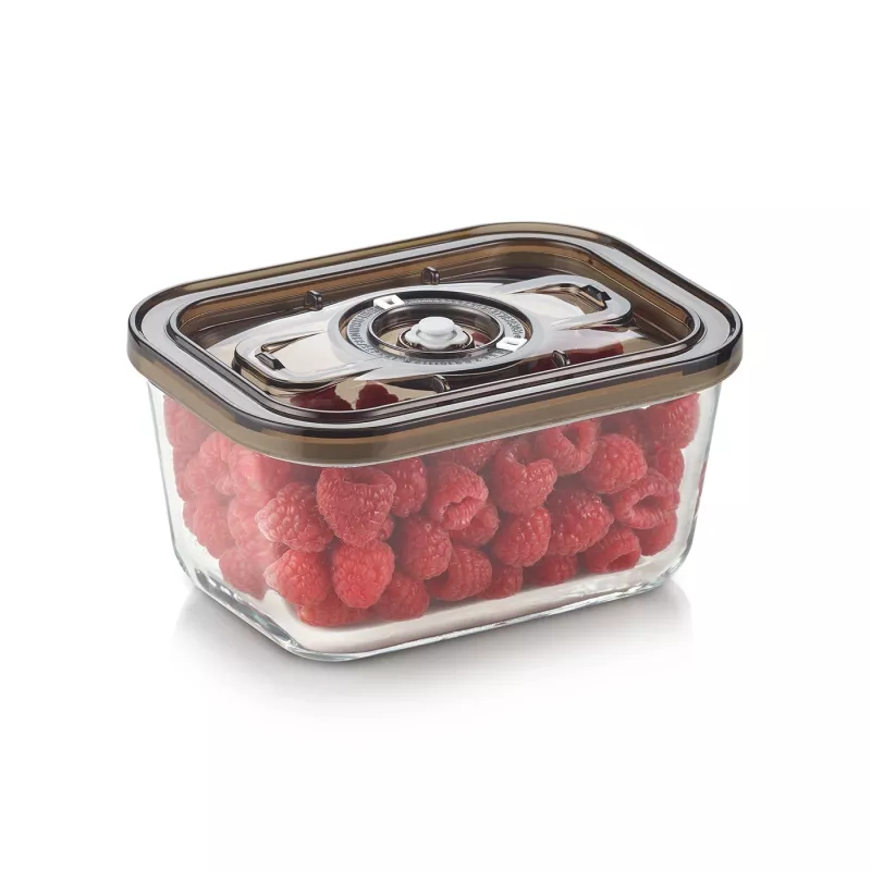 Caso contenitore sottovuoto in vetro con coperchio in plastica | VacuBoxx Eco M | trasparente