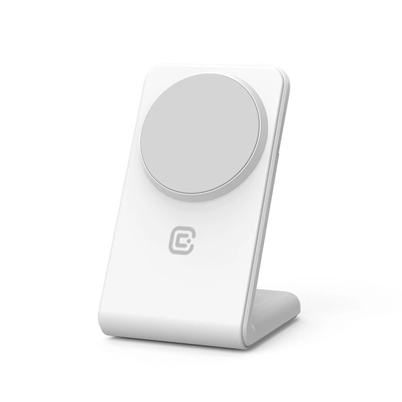 Caricabatterie wireless Crong CRG-MSS-WHT 10W ricarica rapida per dispositivi compatibili Qi
