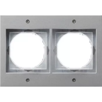 GIRA 021265 Placca 2 posti colore alu TX44 (WG UP)