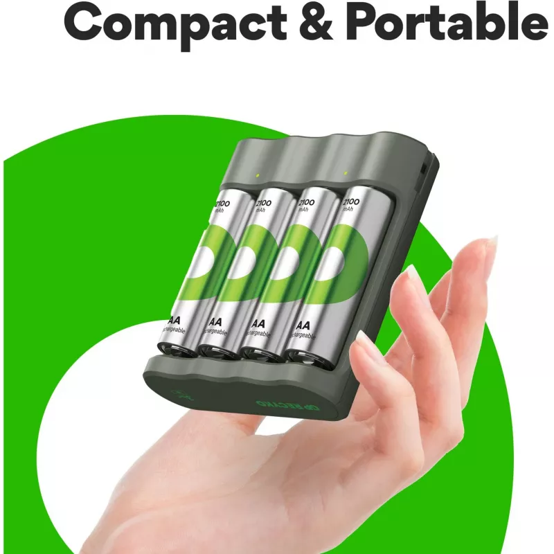 Caricabatterie GP B441 per batterie ricaricabili NiMH AA e AAA