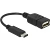 Cavo USB DeLOCK 65579 USB 2.0 0,15 m USB C USB A nero