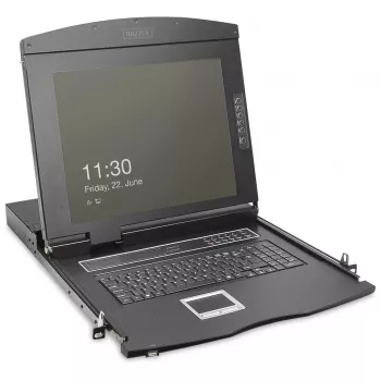 Console KVM Digitus 19 pollici HD LCD 16-Port VGA tastiera tedesca