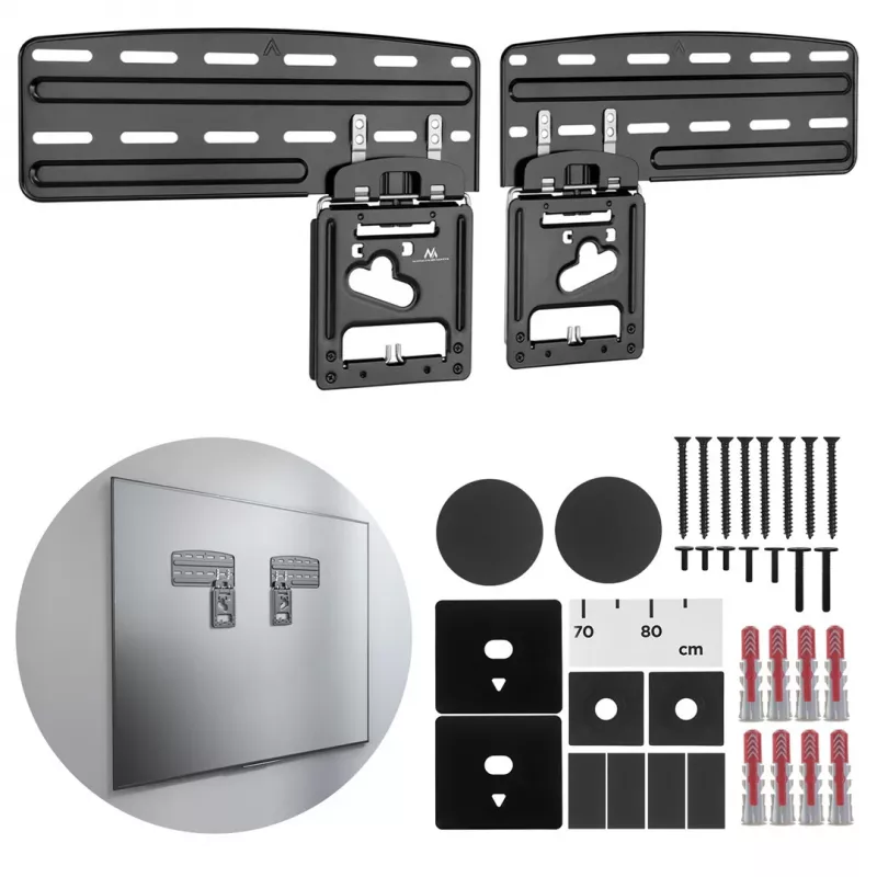 Supporto TV Maclean, compatibile con TV Samsung QLED, 43-85, max. 60 kg, MC-806 N