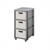 Unità contenitore Rotho Country 3 cassetti cappuccino/antracite, tecnopolimero, 712×325×375 mm