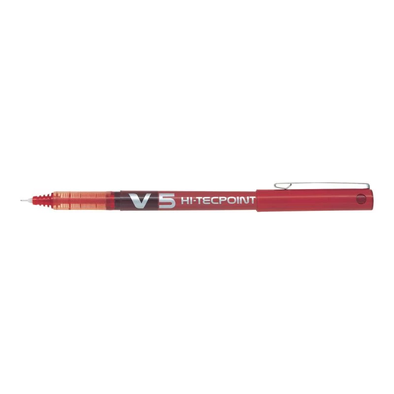 Pilot V5 Hi-Tecpoint BX-V5-R Penna roller, 0,5 mm, rosso