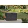 Contenitore per esterni Keter Kentwood 190L — 190 litri, grafite, porta pieghevole, 823×457×577 mm
