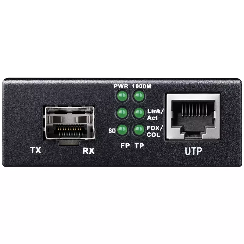 Convertitore di rete Cudy MC220 — Gigabit (1000 Mbit/s) single-mode SFP 1310 nm, 1x RJ-45, 1x SFP, nero