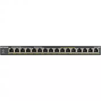 NETGEAR GS316PP Unmanaged Gigabit Ethernet (10/100/1000) Power over Ethernet (PoE) nero