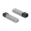 Hub USB 3.2 Gen 1 (3.1 Gen 1) DELOCK 4 porte con host Type-A + Type-C (5000 Mbit/s) nero/trasparente