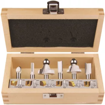 Makita - set di frese - per plastica, legno massello - 6 pezzi (D-53540)