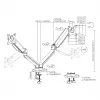 Supporto da scrivania Sbox LCD-S024-2 (17-32/2x2-9kg/100x100)