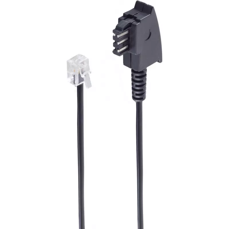 Cavo shiverpeaks ®-BASIC-S- connettore TAE F maschio su connettore Western 6/4, telefono import, 10 m (BS70100-)