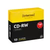CD-RW riscrivibile INTENSO 700 MB / 80 min, 12x, confezione da 10, 120 mm (Slimcase)