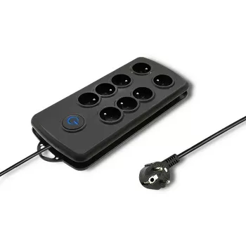 Protezione da sovratensione Qoltec 50161 nero 8 prese AC 230 V