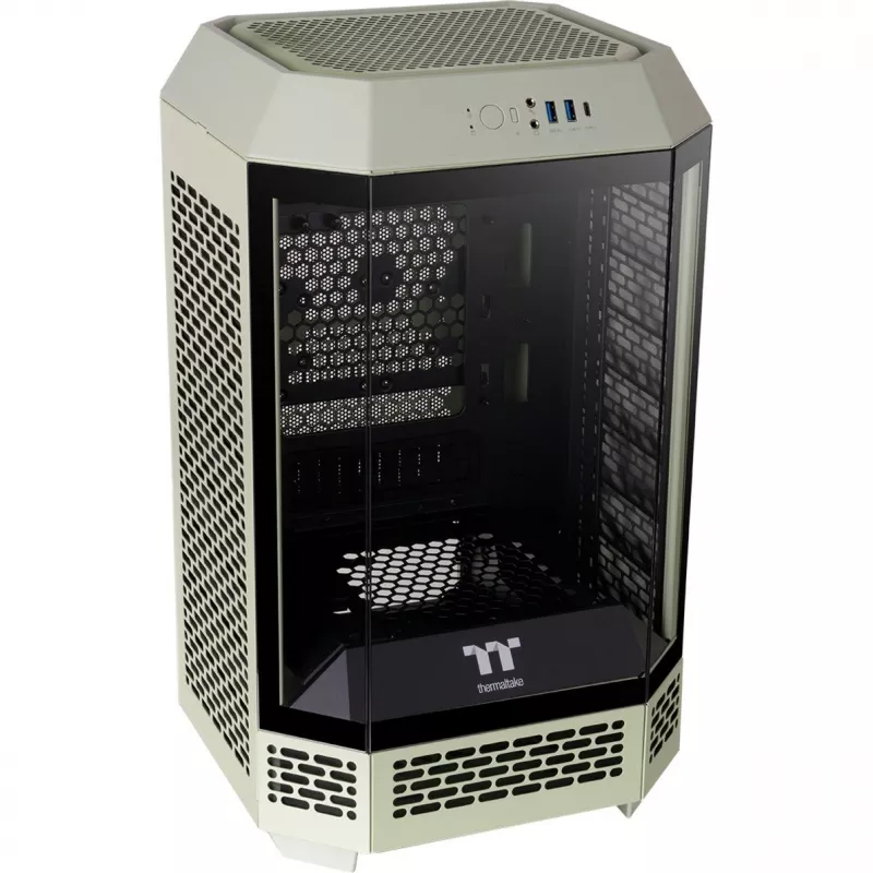 The Tower 250, case tower verde chiaro, vetro temperato