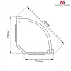 Maclean MCTV-575 copricavo da pavimento, 1,5 m, 43 x 23 mm, altezza 23–32 mm, bianco, con nastro adesivo